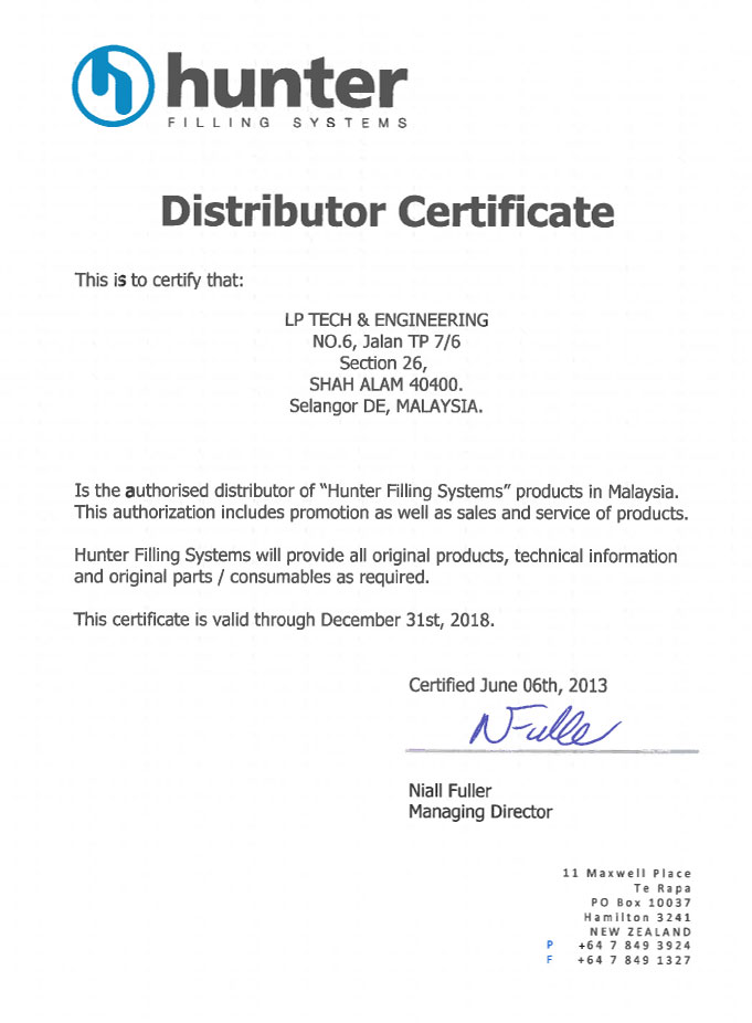 Certification LP Your Solution to all manufacturing needs